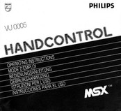Philips MSX VU 0005 Operating Instructions Manual