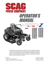 Scag Power Equipment SZL-52H-24PX Operator's Manual