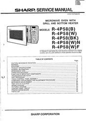 Sharp R-4P58 Service Manual