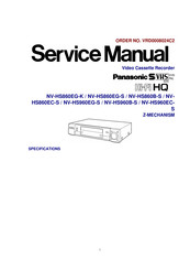 Panasonic NV-HS860EG-K Service Manual