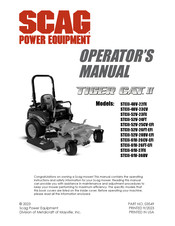 Scag Power Equipment Tiger Cat II STCII-52V-26FT-EFI Operator's Manual