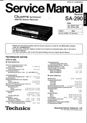 Technics SA-290 Service Manual