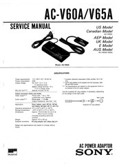 Sony AC-V65A Service Manual
