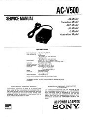 Sony AC-V500 Service Manual