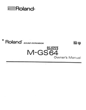 Roland M-GS64 Owner's Manual