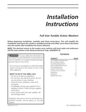 Frigidaire LTF2140ES1 Installation Instructions Manual