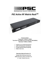 PSC Active RF Matrix Rack Manual
