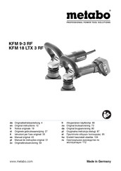 Metabo KFM 18 LTX 3 RF Original Instructions Manual