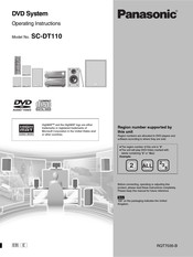 Panasonic SA-DT110 Operating Instructions Manual