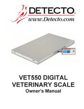 Detecto VET550 Owner's Manual