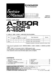 Pioneer A-550R Service Manual