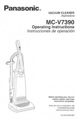 Panasonic MCV7390 - UPRIGHT VACUUM Operating Instructions Manual
