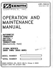 Zenith ZTSDH Series Operation And Maintenance Manual