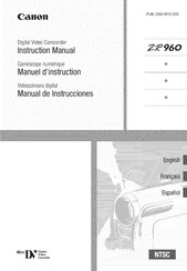 Canon ZR960 Instruction Manual