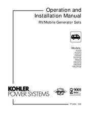 Kohler 7CCFOZ Operation And Installation Manual