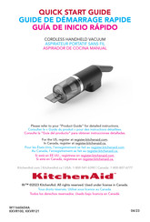 KitchenAid KKVR121 Quick Start Manual