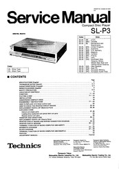 Technics SL-P3 Service Manual