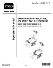 Toro Greensmaster e1026 Operator's Manual