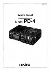 Fostex PD-4 Owner's Manual