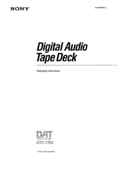 Sony DTC-77ES Operating Instructions Manual