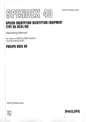 Philips SPENDEX 40 Operating Manual
