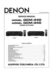 Denon DCM-340 Service Manual