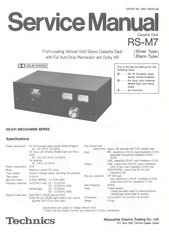 Technics RS-M7 Service Manual