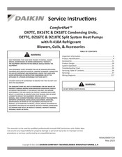 Daikin ComfortNet DX16TC Series Service Instructions Manual