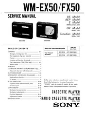 Sony WM-EX50 Service Manual