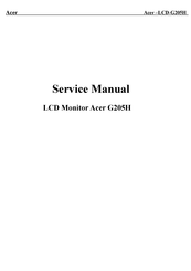 Acer G205H Service Manual