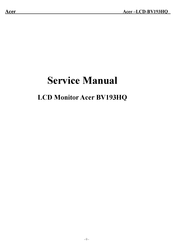 Acer BV193HQ Service Manual
