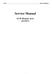 Acer AL1917X Service Manual