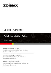 Edimax GP-102IT Quick Installation Manual