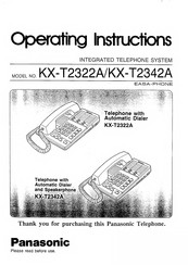 Panasonic KX-T2322A Operating Instructions Manual
