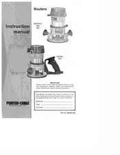 Porter-Cable 630 Instruction Manual