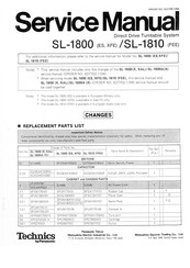 Panasonic Technics SL-1800 Service Manual