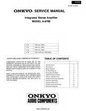 Onkyo A-8700 Service Manual