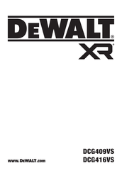 DeWalt DCG416VSN Original Instructions Manual