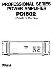 Yamaha PC1602 Operating Manual