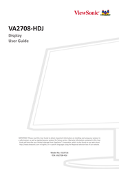 ViewSonic VA2708-HDJ User Manual