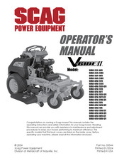 Scag Power Equipment V-TIDE II SVRII-61V-25FX Operator's Manual
