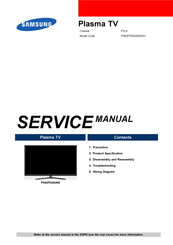 Samsung PS60F5500AWXXH Service Manual