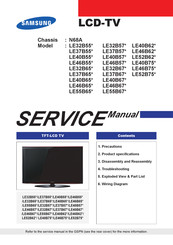 Samsung LE46B67 series Service Manual