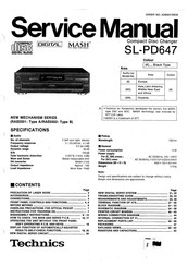 Technics SL-PD647 Service Manual