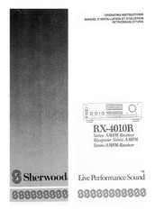 Sherwood RX-4010R Operating Instructions Manual