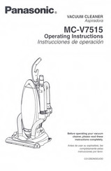 Panasonic MCV7515 - UPRIGHT VACUUM Operating Instructions Manual