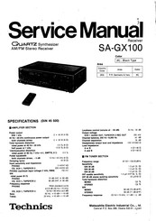 Technics QUARTZ SA-GX100 Service Manual