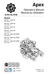 Ariens Apex 52 CARB Operator's Manual
