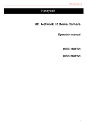 Honeywell HIDC-2600TVI Operation Manual