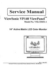 ViewSonic ViewPanel VP140 Service Manual